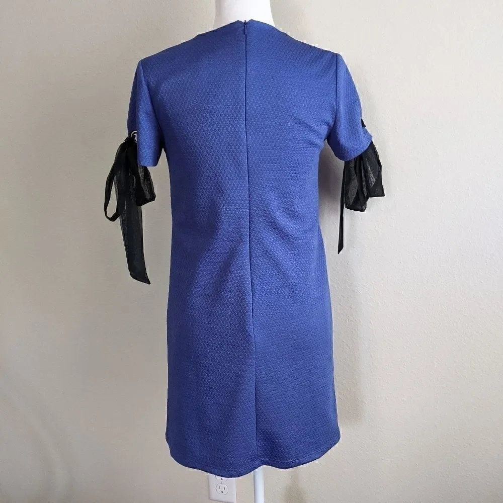 Anthropologie Jacquard Hutch Tie Sleeve Shift Dress - XS